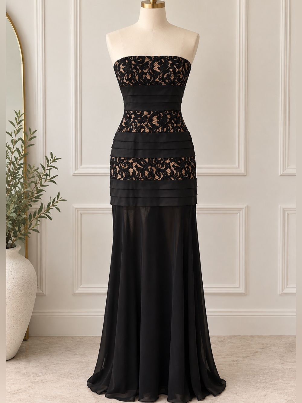 BCBG MAXAZRIA strapless night gown